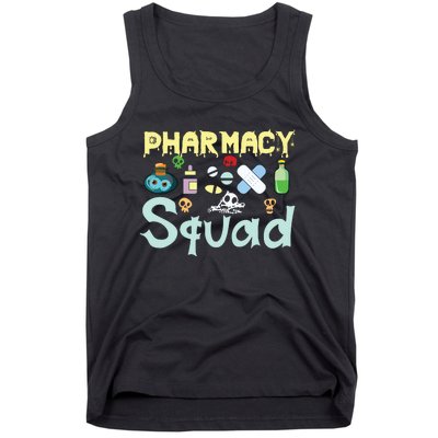 Funny Pills Pharmacist Pharmacy Squad Halloween Costume Tank Top