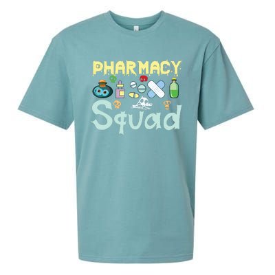 Funny Pills Pharmacist Pharmacy Squad Halloween Costume Sueded Cloud Jersey T-Shirt