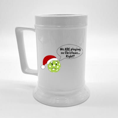 Fun Pickleball | Pickleball Christmas | Pickleball Holiday | Great Pickleball Beer Stein