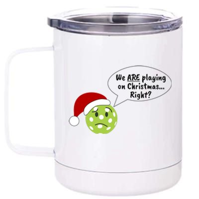 Fun Pickleball | Pickleball Christmas | Pickleball Holiday | Great Pickleball 12 oz Stainless Steel Tumbler Cup