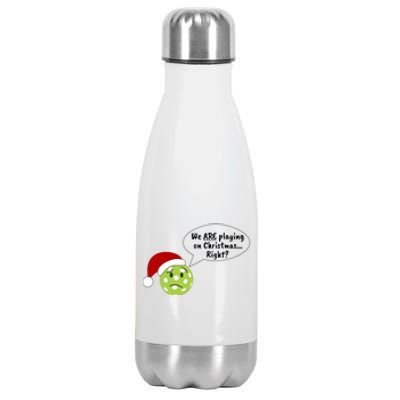 Fun Pickleball | Pickleball Christmas | Pickleball Holiday | Great Pickleball Stainless Steel Insulated Water Bottle