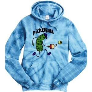 Funny Pickle Playing Pickleball Tie Dye Hoodie