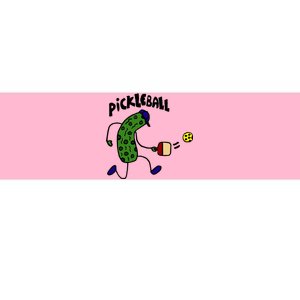 Funny Pickle Playing Pickleball Bumper Sticker