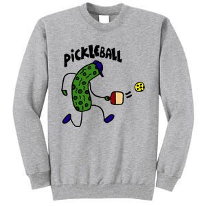 Funny Pickle Playing Pickleball Tall Sweatshirt