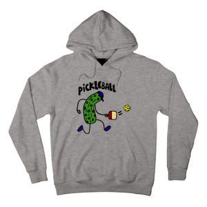 Funny Pickle Playing Pickleball Tall Hoodie