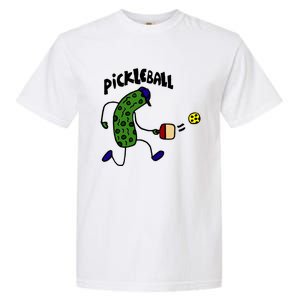 Funny Pickle Playing Pickleball Garment-Dyed Heavyweight T-Shirt