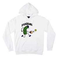 Funny Pickle Playing Pickleball Hoodie