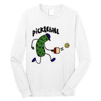 Funny Pickle Playing Pickleball Long Sleeve Shirt