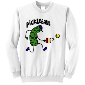 Funny Pickle Playing Pickleball Sweatshirt