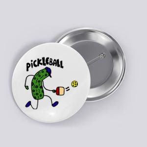 Funny Pickle Playing Pickleball Button