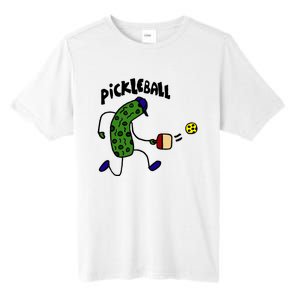 Funny Pickle Playing Pickleball Tall Fusion ChromaSoft Performance T-Shirt