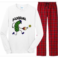 Funny Pickle Playing Pickleball Long Sleeve Pajama Set