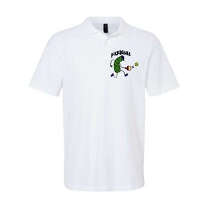 Funny Pickle Playing Pickleball Softstyle Adult Sport Polo