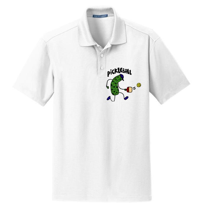 Funny Pickle Playing Pickleball Dry Zone Grid Polo