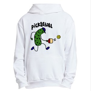 Funny Pickle Playing Pickleball Urban Pullover Hoodie