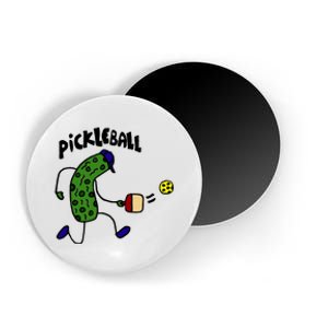 Funny Pickle Playing Pickleball Magnet