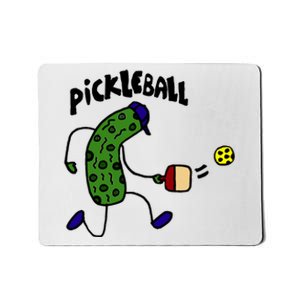 Funny Pickle Playing Pickleball Mousepad