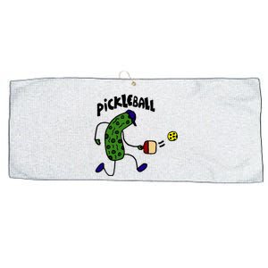 Funny Pickle Playing Pickleball Large Microfiber Waffle Golf Towel