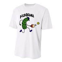 Funny Pickle Playing Pickleball Performance Sprint T-Shirt