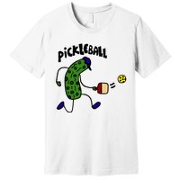 Funny Pickle Playing Pickleball Premium T-Shirt