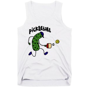 Funny Pickle Playing Pickleball Tank Top