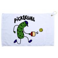 Funny Pickle Playing Pickleball Grommeted Golf Towel