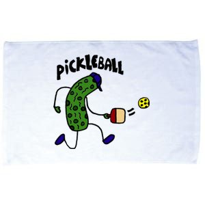 Funny Pickle Playing Pickleball Microfiber Hand Towel