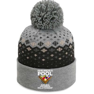 Funny Pool Player Gift For Men Cool Addicted To Billiards Funny Gift The Baniff Cuffed Pom Beanie