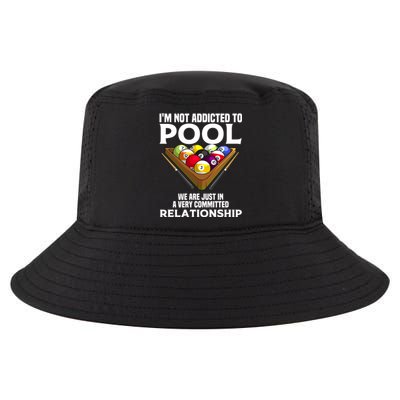 Funny Pool Player Gift For Men Cool Addicted To Billiards Funny Gift Cool Comfort Performance Bucket Hat