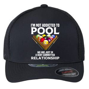 Funny Pool Player Gift For Men Cool Addicted To Billiards Funny Gift Flexfit Unipanel Trucker Cap