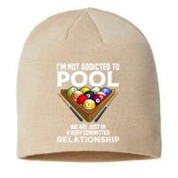 Funny Pool Player Gift For Men Cool Addicted To Billiards Funny Gift Sustainable Beanie