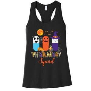 Funny Pills Pharmacy Pharmacist Squad Halloween Costume Women's Racerback Tank