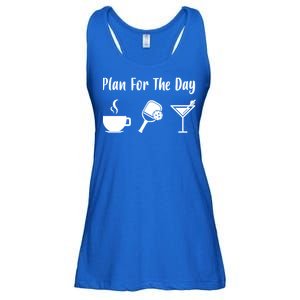 Funny Pickleball Plan For The Day Pickleball Coffee Martini Gift Ladies Essential Flowy Tank