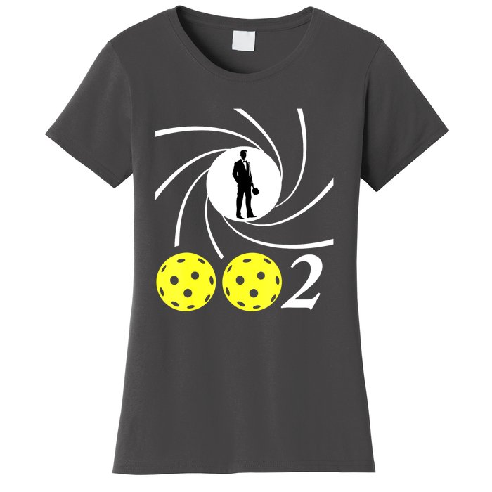 Funny Pickleball Pickleball 002 002 Spy Parody Best Gift Pickleballers Women's T-Shirt