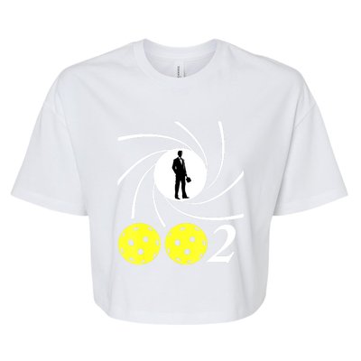 Funny Pickleball Pickleball 002 002 Spy Parody Best Gift Pickleballers Bella+Canvas Jersey Crop Tee