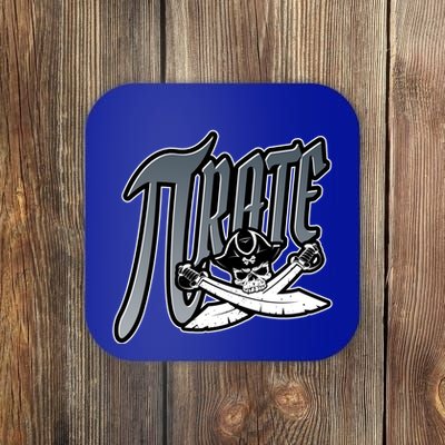 Funny Pirate Pi Day Gift For Math Enthusiasts And Pirat Lover Gift Coaster
