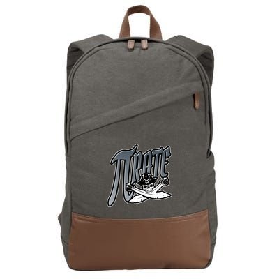 Funny Pirate Pi Day Gift For Math Enthusiasts And Pirat Lover Gift Cotton Canvas Backpack