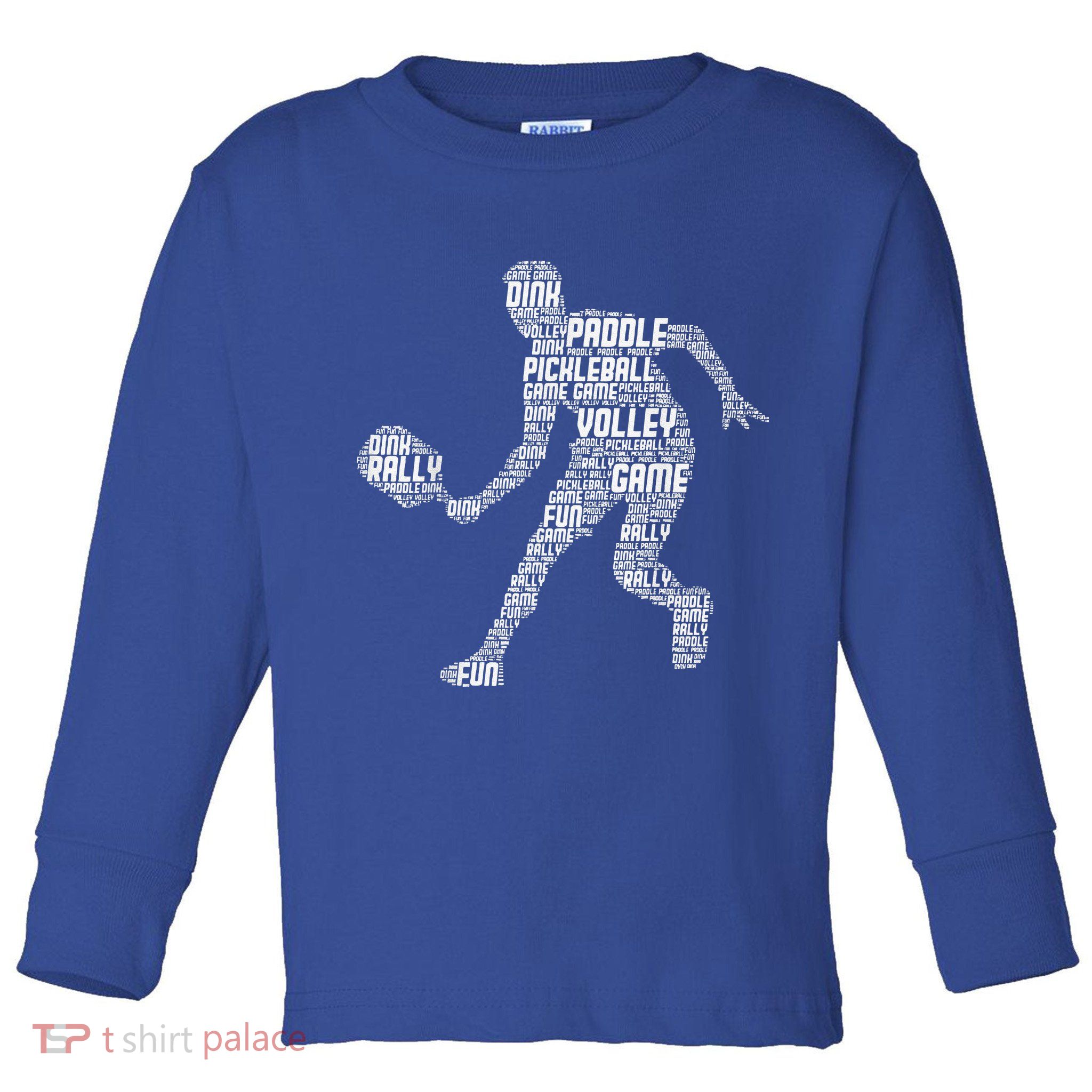 Funny Playing Pickleball With The Family Vintage Toddler Long Sleeve Shirt