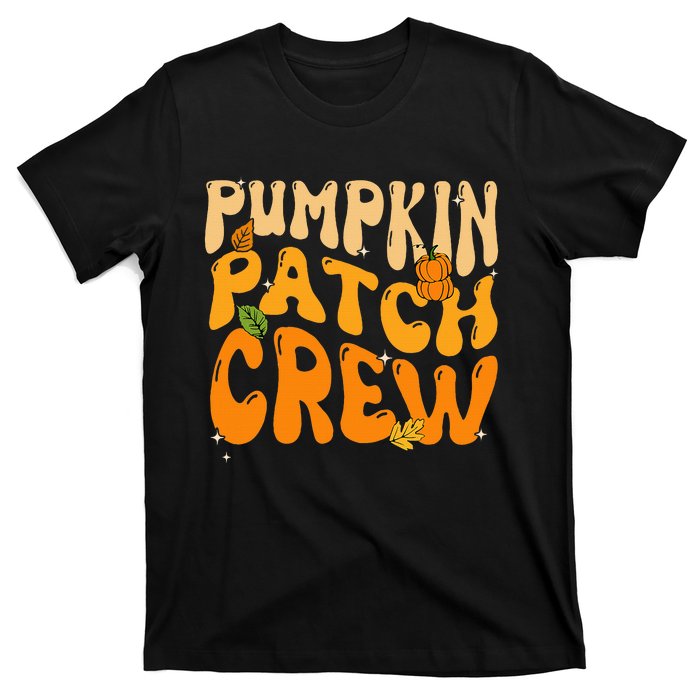 Funky Pumpkin Patch Crew for a Retro Autumn Vibe T-Shirt