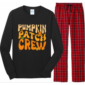 Funky Pumpkin Patch Crew for a Retro Autumn Vibe Long Sleeve Pajama Set