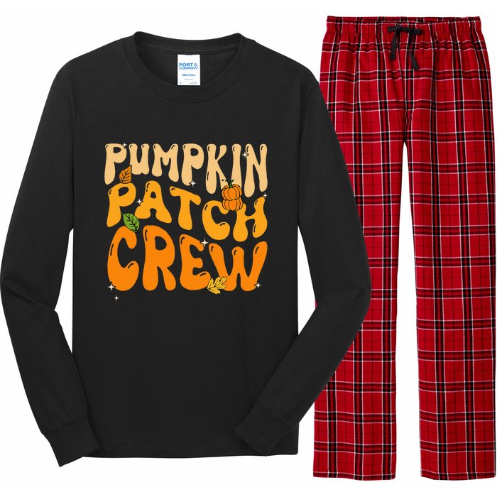 Funky Pumpkin Patch Crew for a Retro Autumn Vibe Long Sleeve Pajama Set