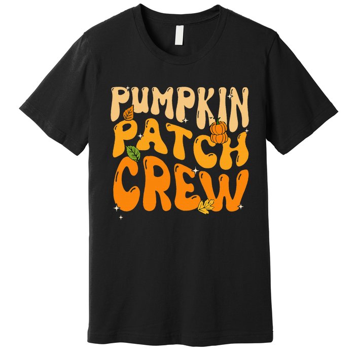 Funky Pumpkin Patch Crew for a Retro Autumn Vibe Premium T-Shirt