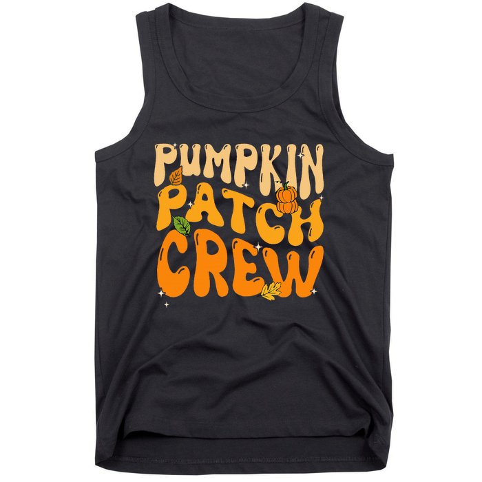 Funky Pumpkin Patch Crew for a Retro Autumn Vibe Tank Top