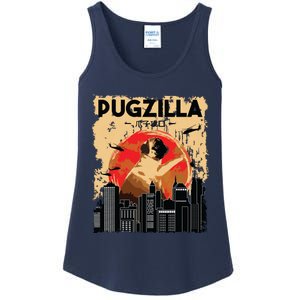 Funny Pug Pugzilla Funny Dog Pug Lover Pug Owner Pug Ladies Essential Tank