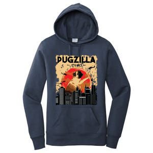 Funny Pug Pugzilla Funny Dog Pug Lover Pug Owner Pug Women's Pullover Hoodie