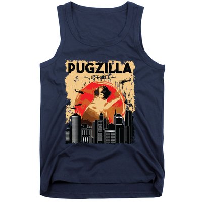 Funny Pug Pugzilla Funny Dog Pug Lover Pug Owner Pug Tank Top