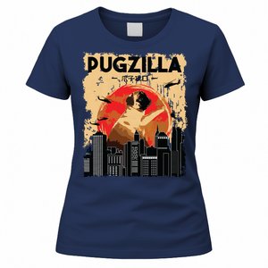 Funny Pug Pugzilla Funny Dog Pug Lover Pug Owner Pug Women's T-Shirt