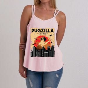 Funny Pug Pugzilla Funny Dog Pug Lover Pug Owner Pug Women's Strappy Tank