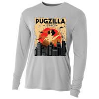 Funny Pug Pugzilla Funny Dog Pug Lover Pug Owner Pug Cooling Performance Long Sleeve Crew