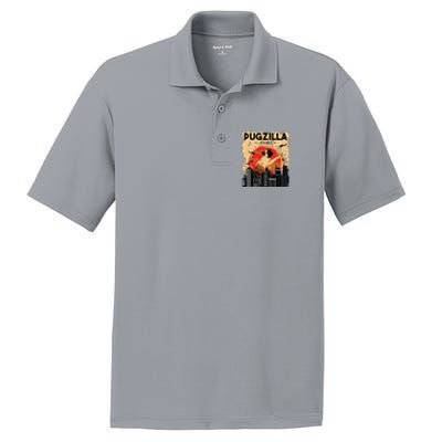 Funny Pug Pugzilla Funny Dog Pug Lover Pug Owner Pug PosiCharge RacerMesh Polo